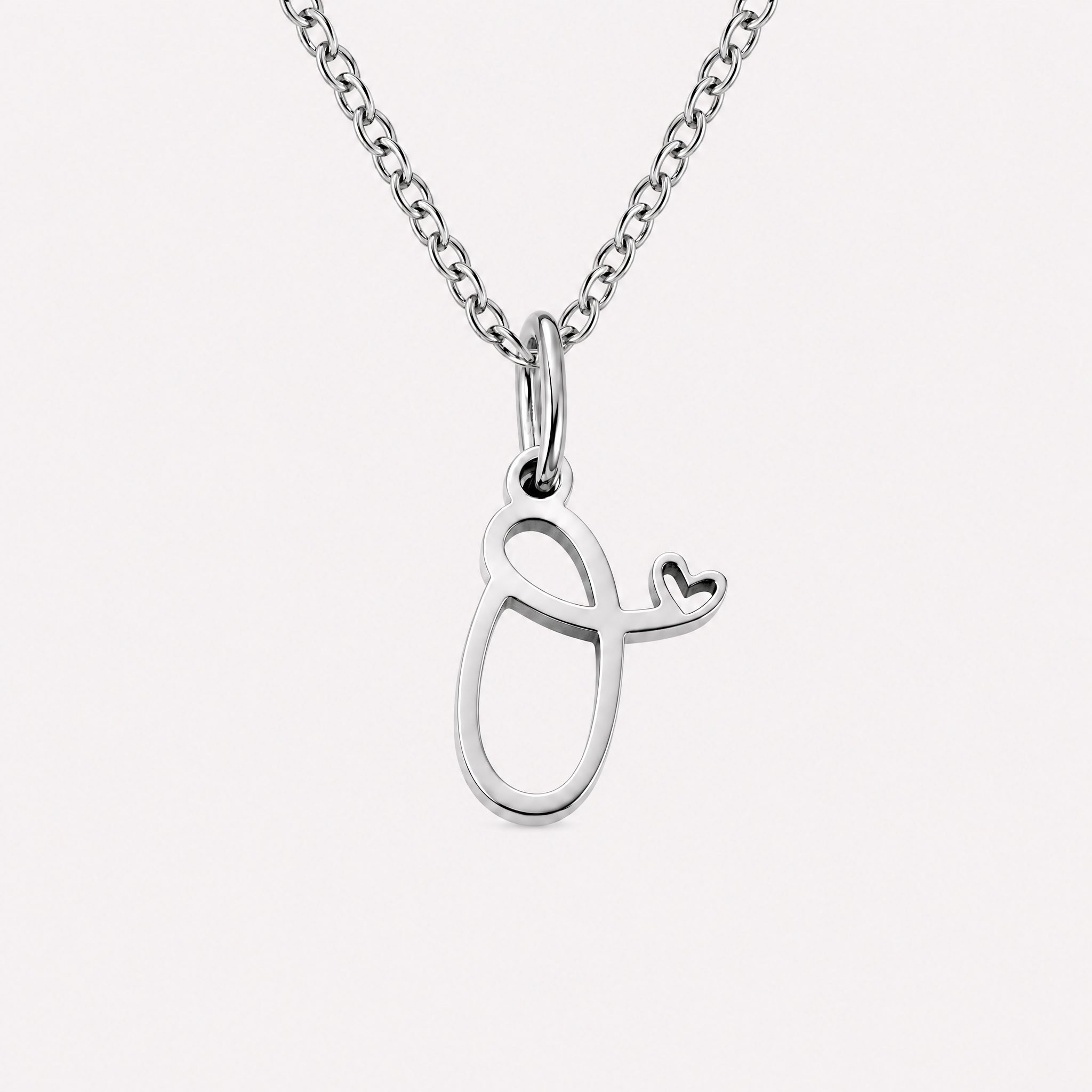 Carina Heart Initial Necklace