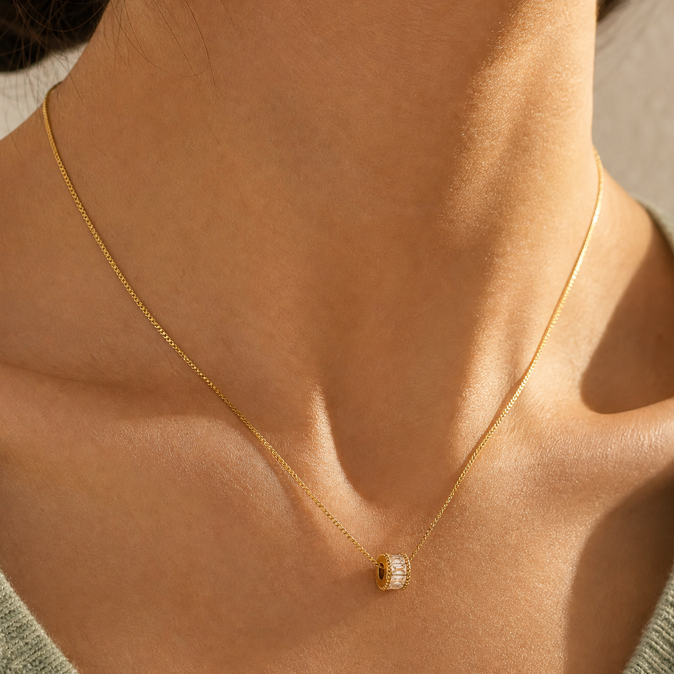 Amalia Crystal Charm Necklace