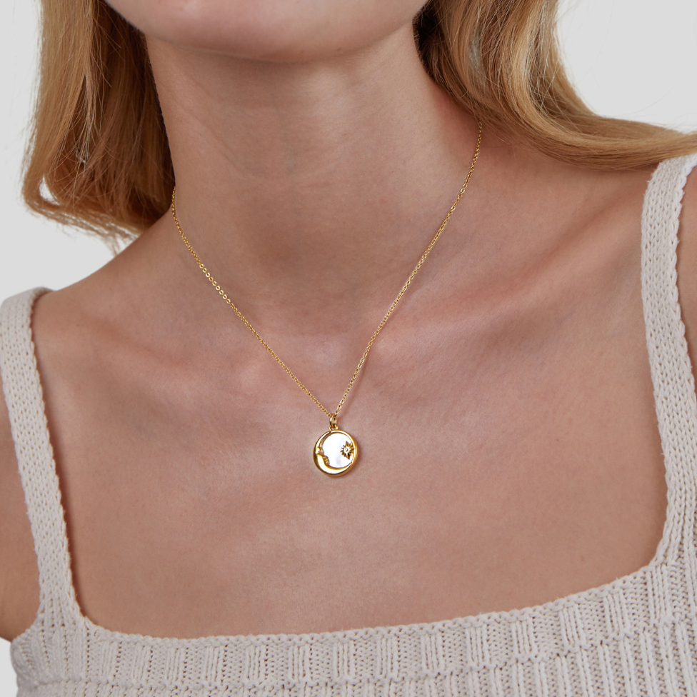 Diana Moon and Star Necklace