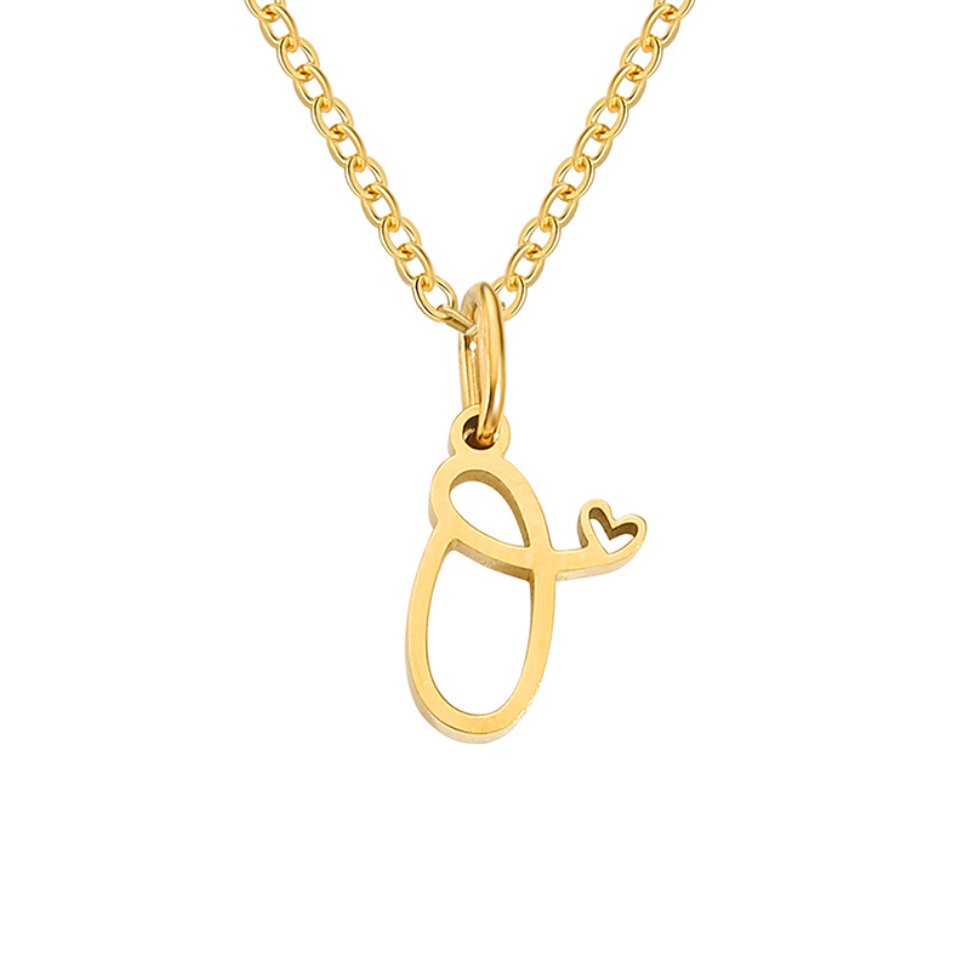 Carina Heart Initial Necklace