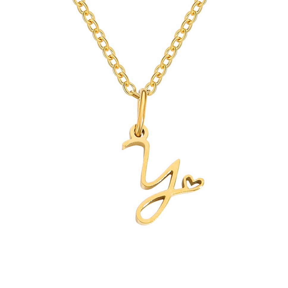 Carina Heart Initial Necklace
