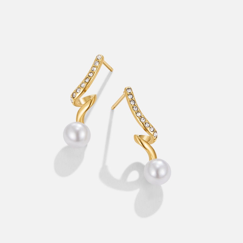 Isla Pearl Wave Earrings
