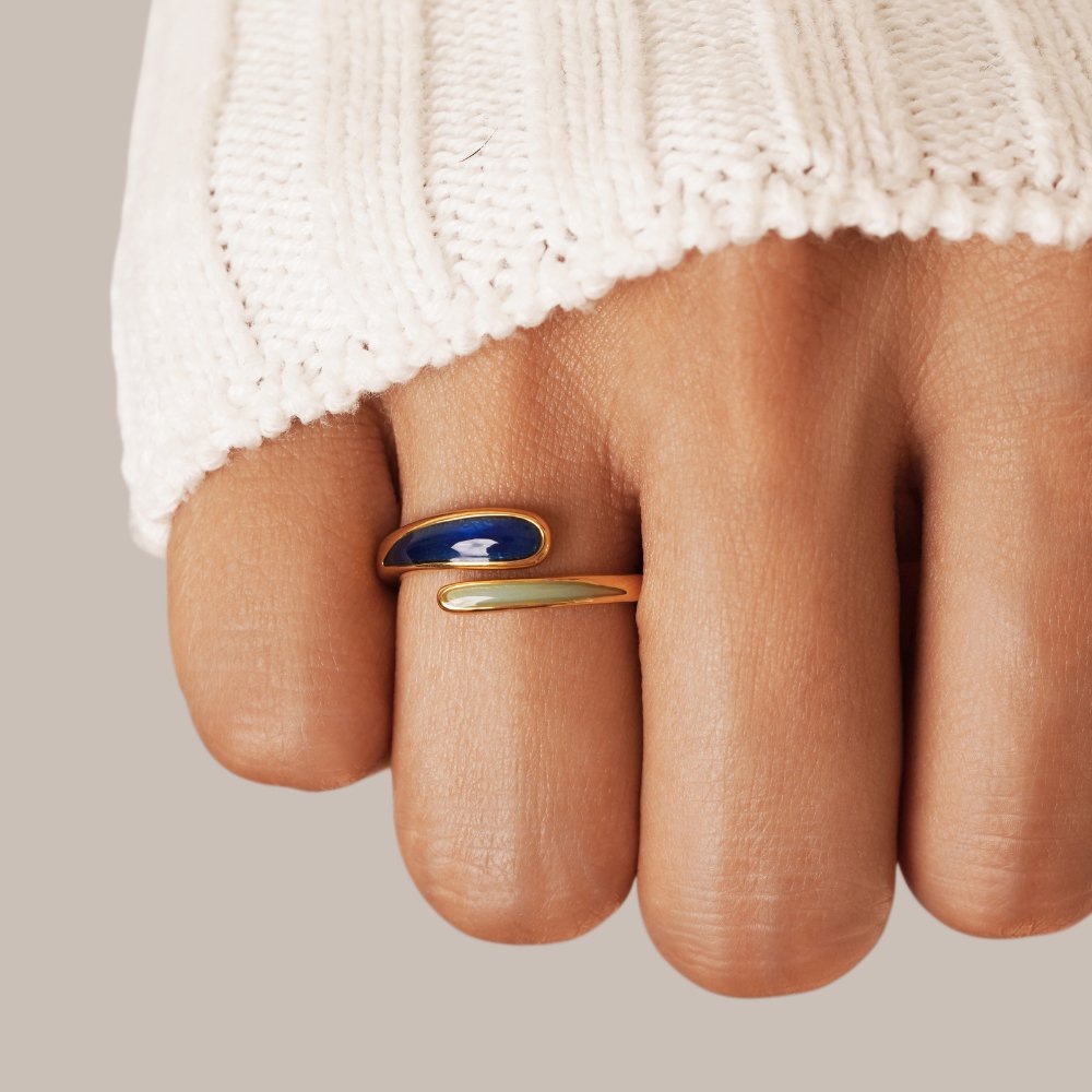 Velia Enamel Wrap Ring