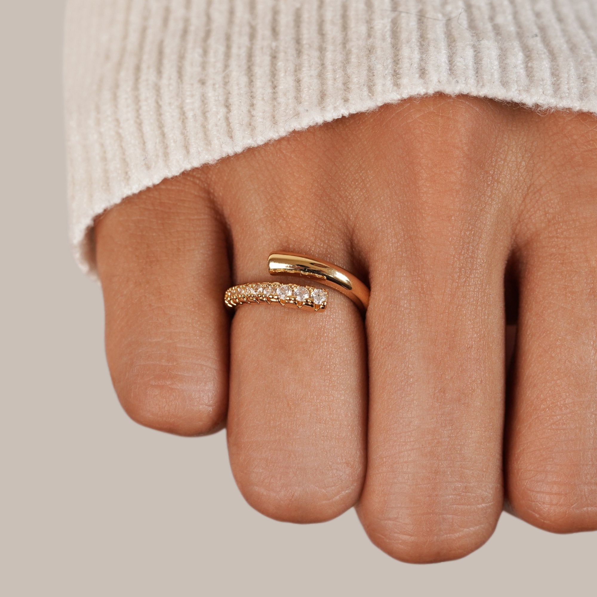 Angelica Crystal Wrap Ring