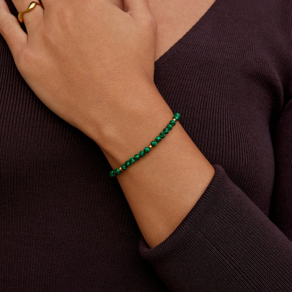 Ilenia Green Bead Bracelet