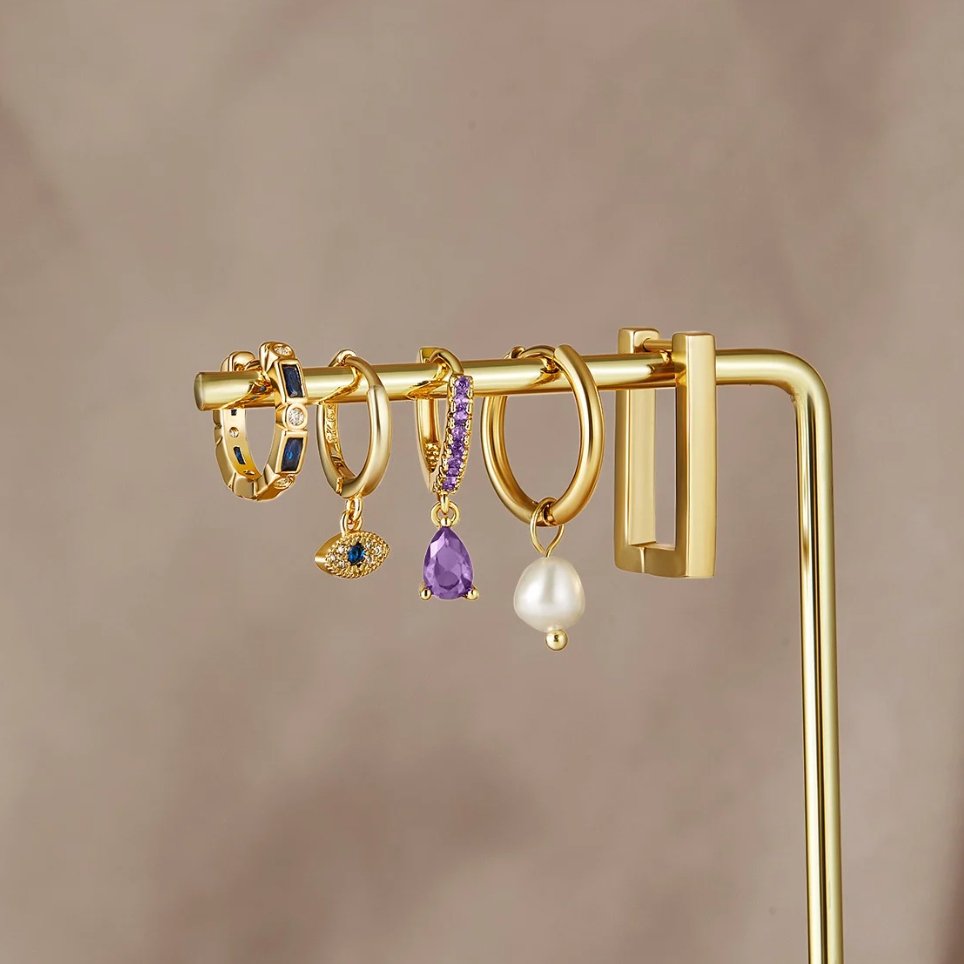 Tecla Rectangle Hoops
