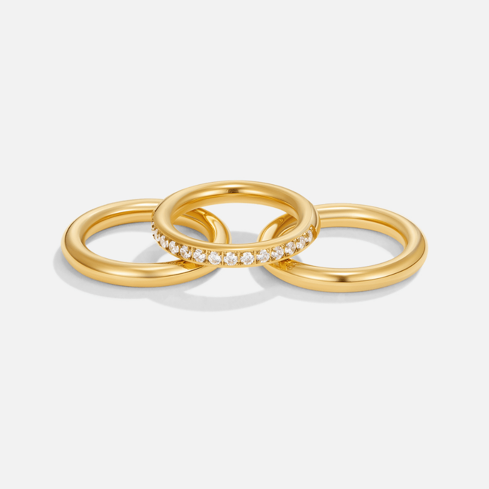 Terza Crystal Ring Set