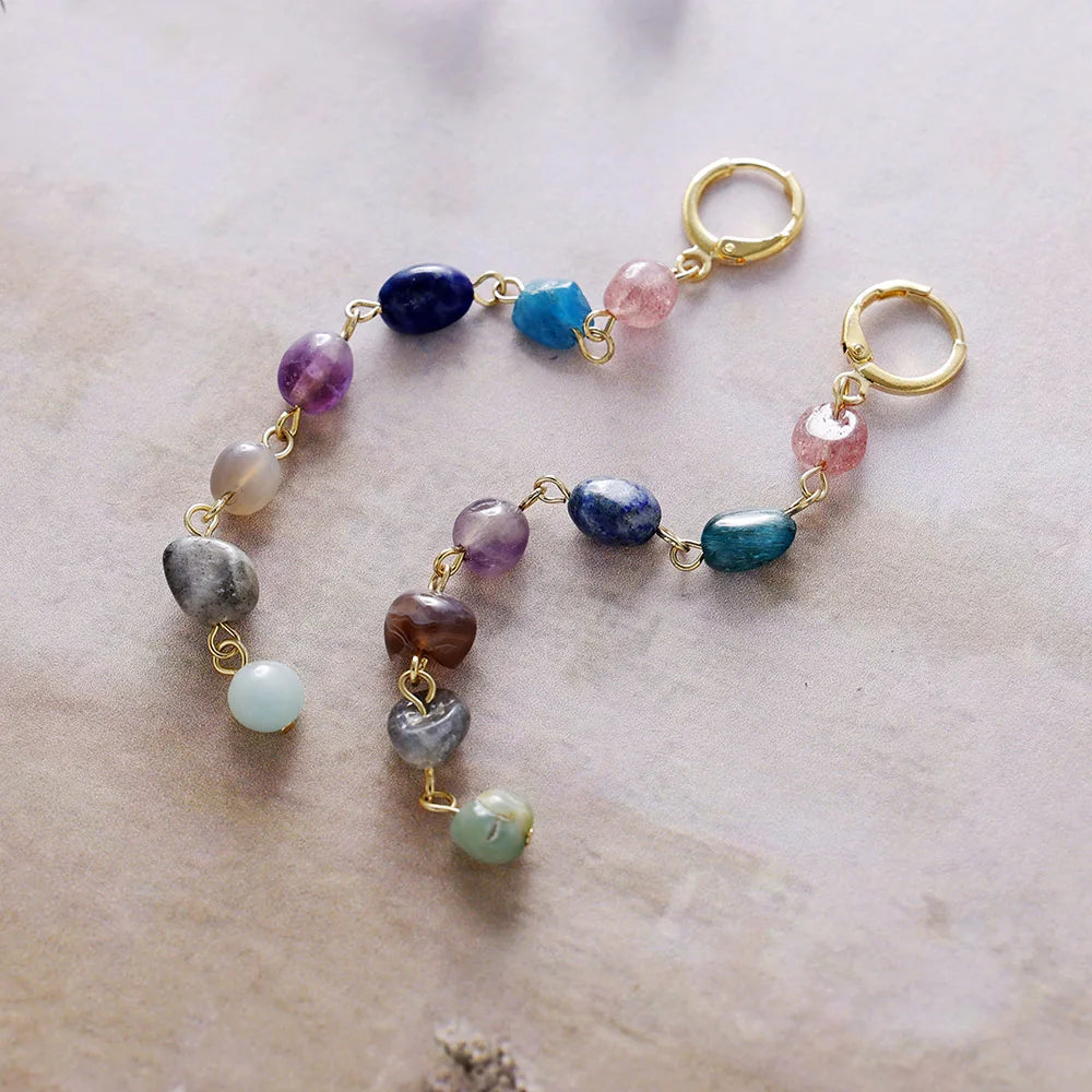 "Cascade of the Seven Colors" Earrings