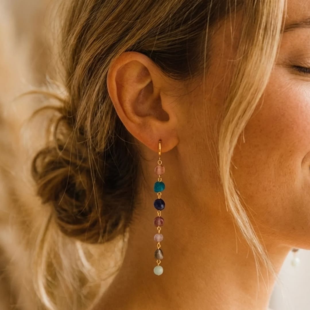 "Cascade of the Seven Colors" Earrings