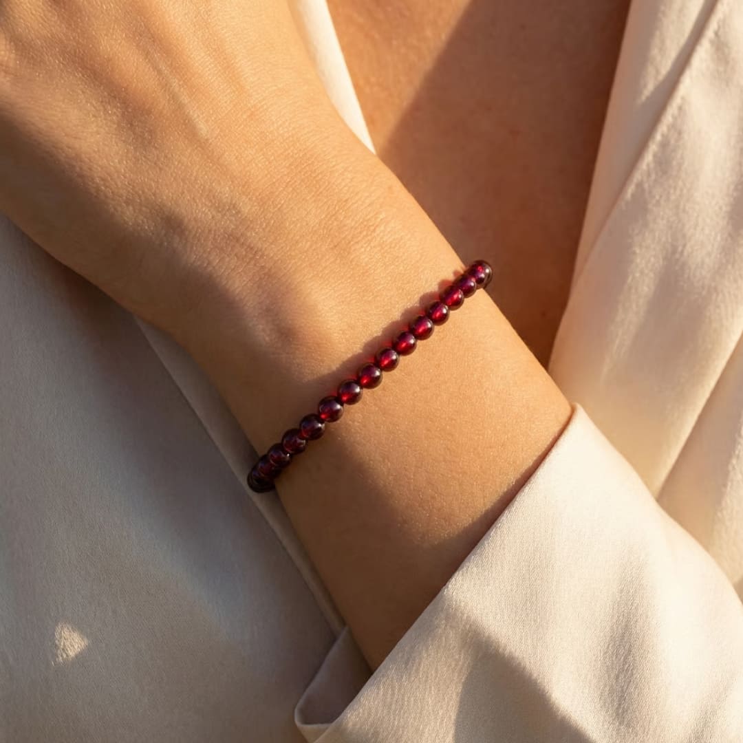 Fine 4 mm Stone Bead Bracelet