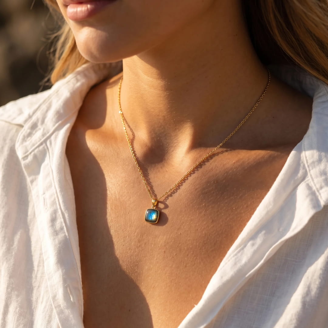 "Reflections of Light" Pendant in Labradorite
