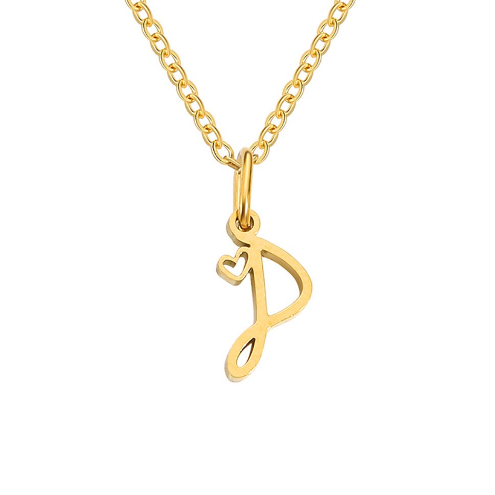 Carina Heart Initial Necklace