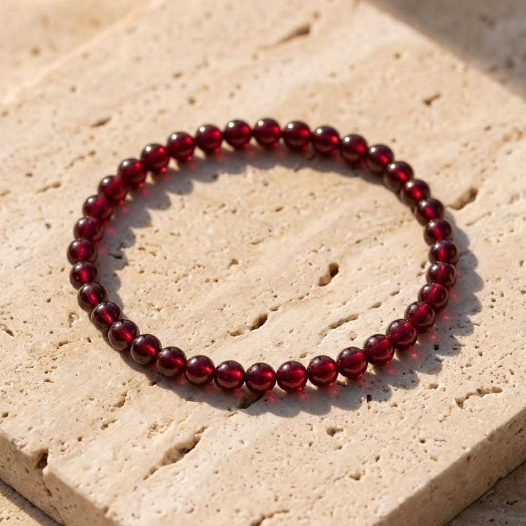 Fine 4 mm Stone Bead Bracelet