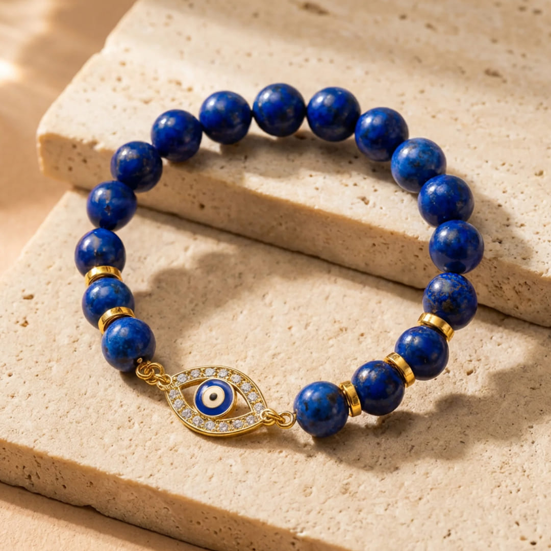 "Gaze of Truth" Bracelet in Lapis Lazuli