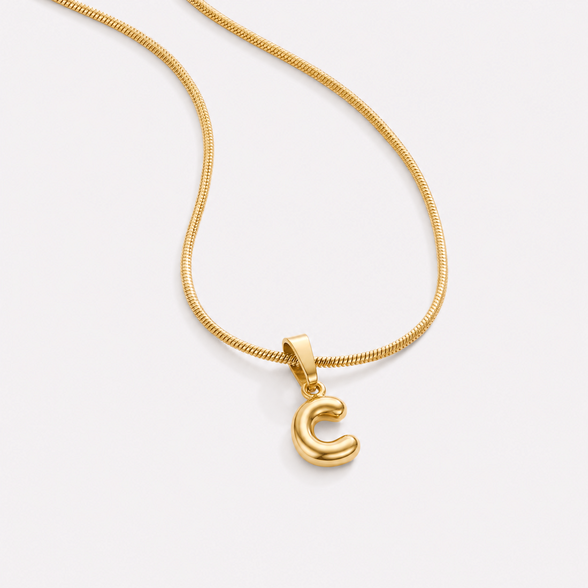 Bettina Bubble Initial Necklace