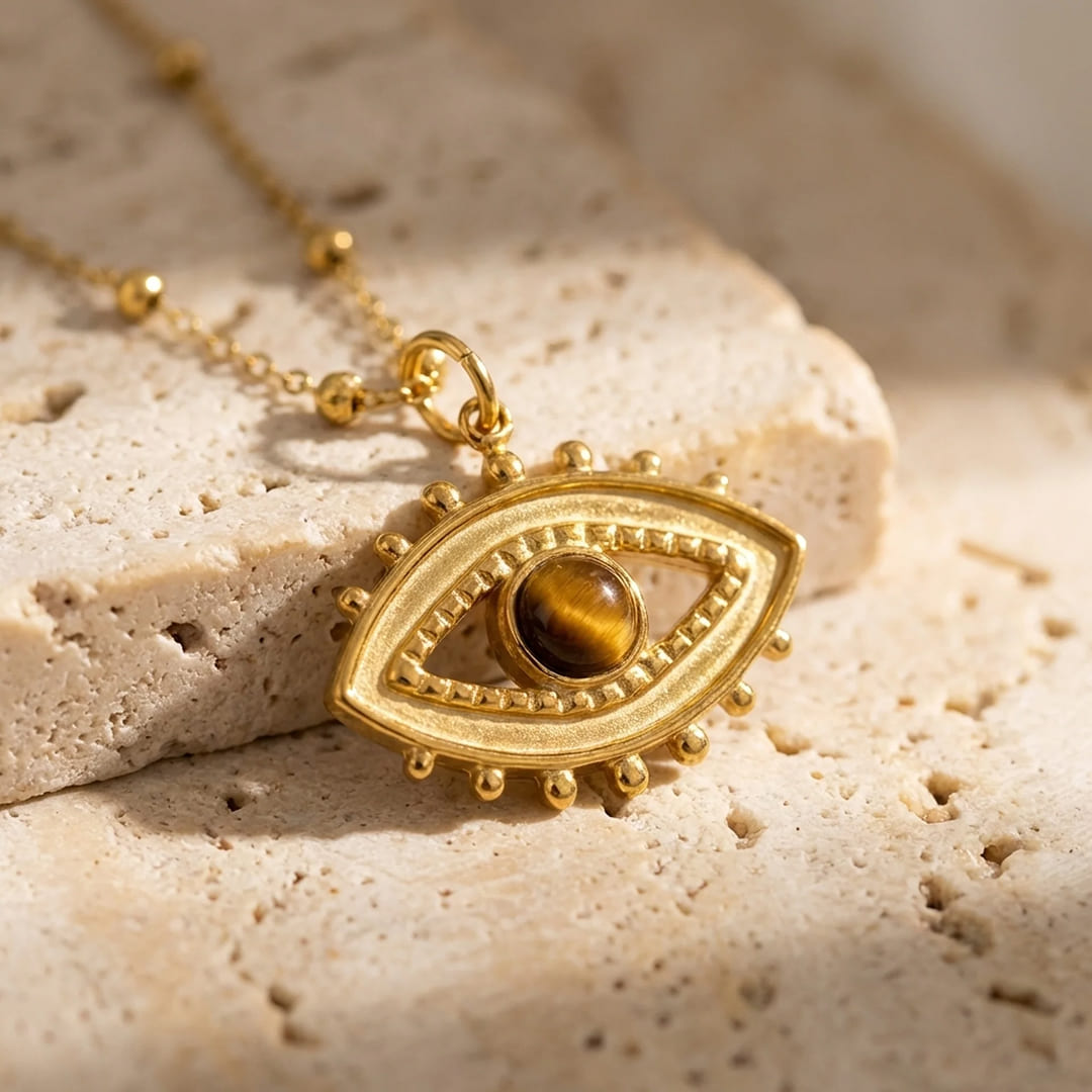 "Golden Gaze" Necklace in Tiger's Eye