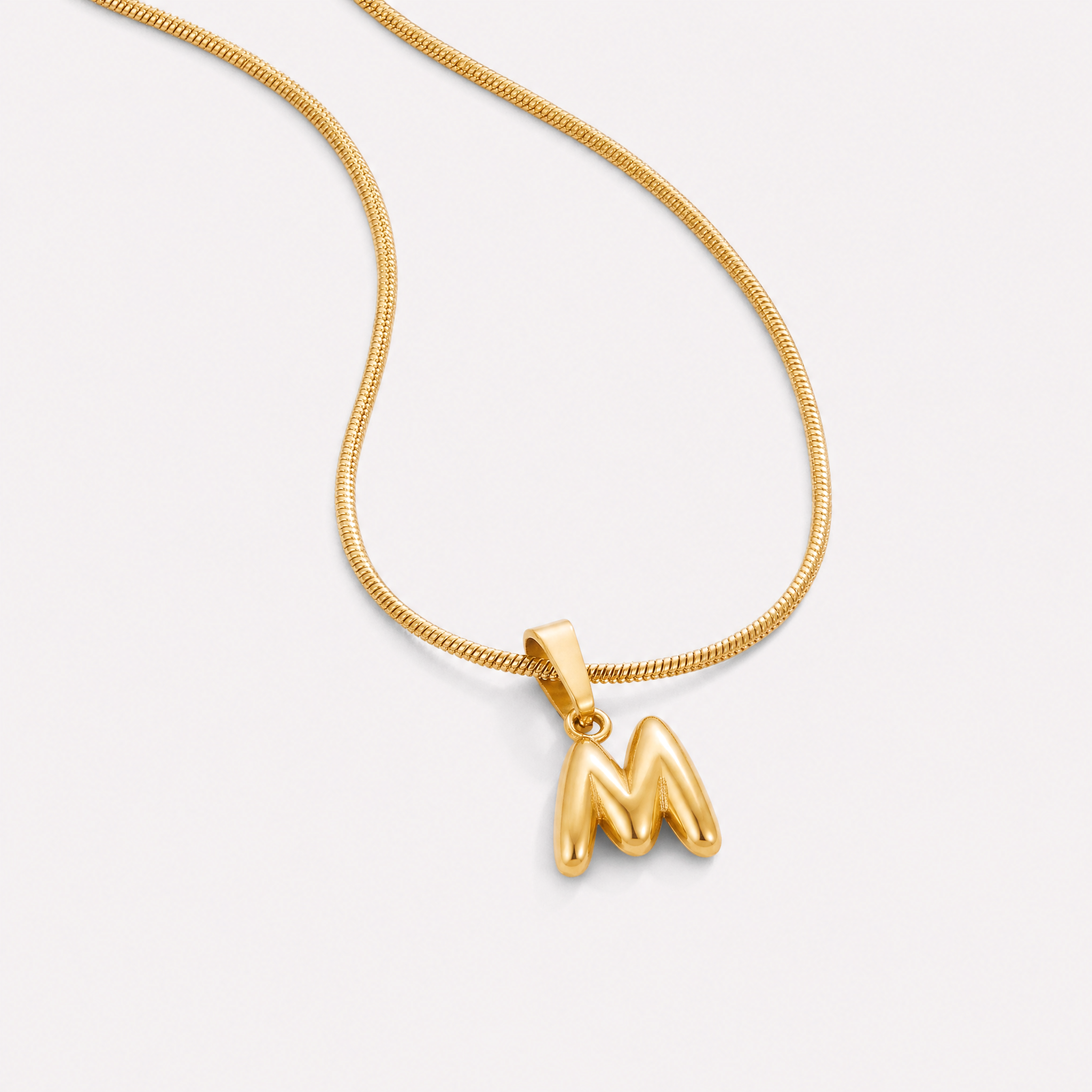 Bettina Bubble Initial Necklace