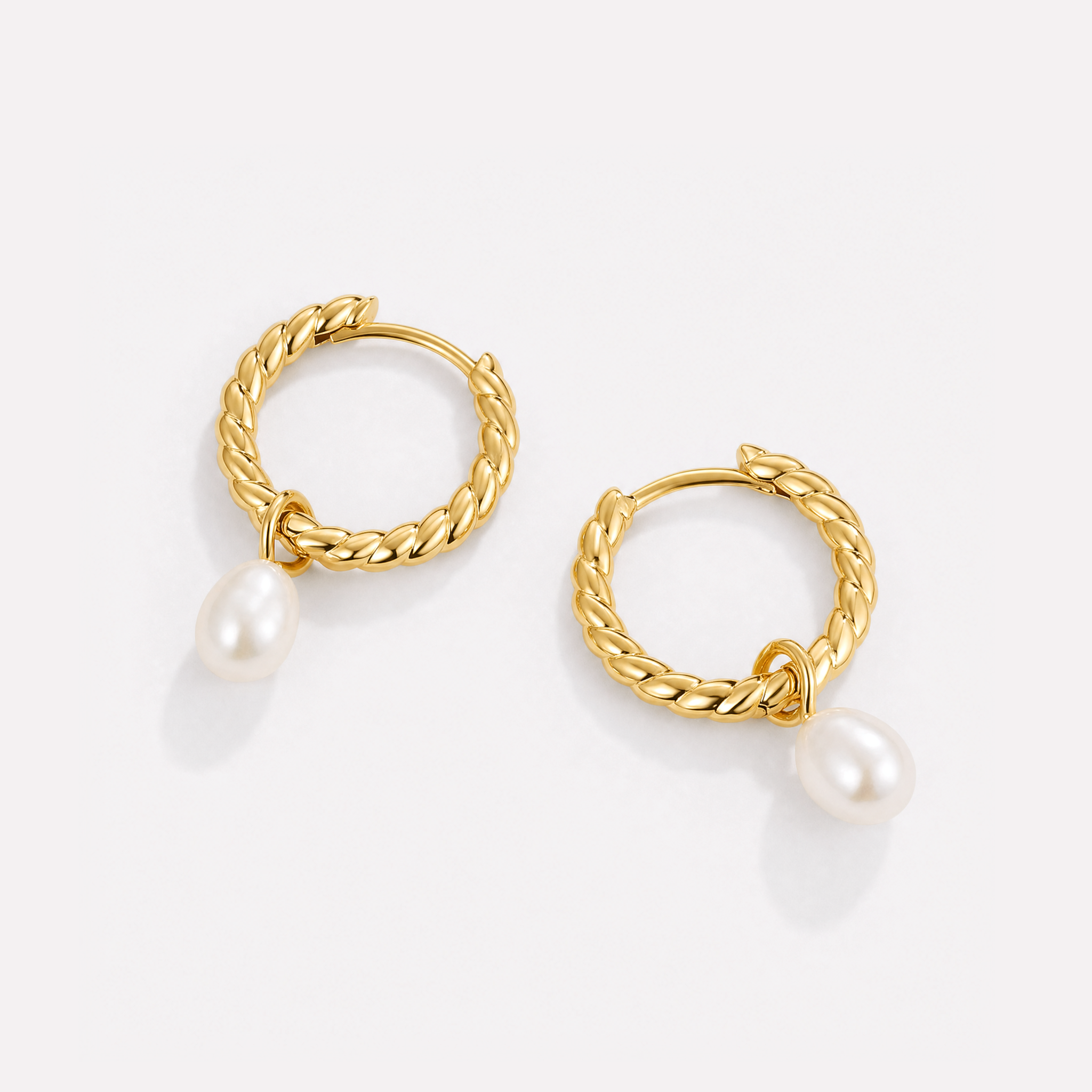 Marilena Pearl Twist Hoops