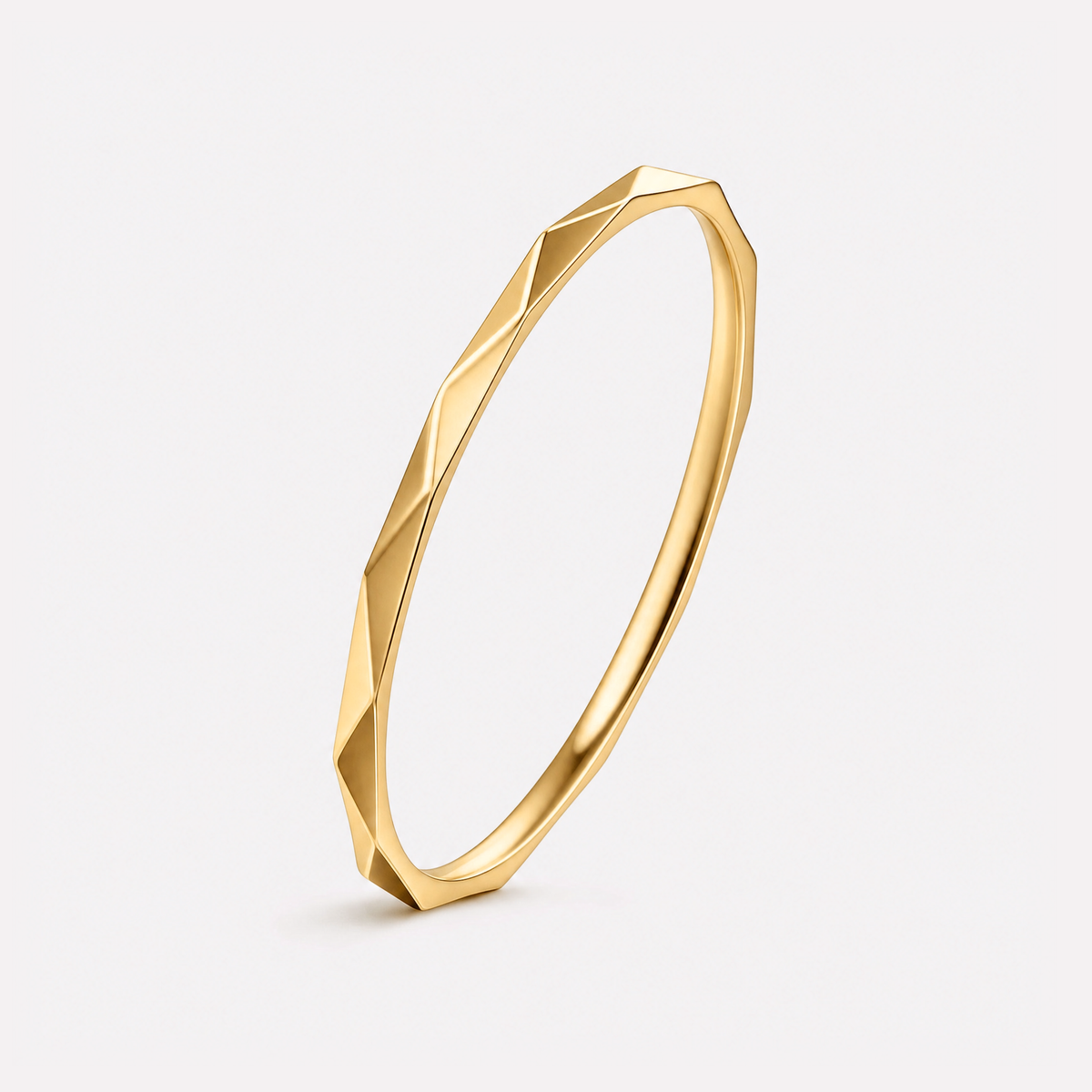 Sveva Faceted Stacking Ring