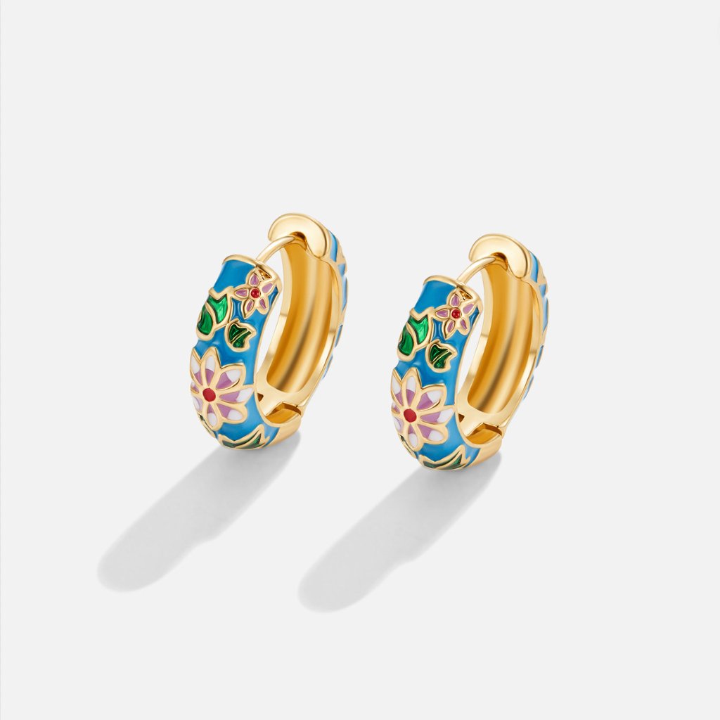 Floriana Flower Hoops