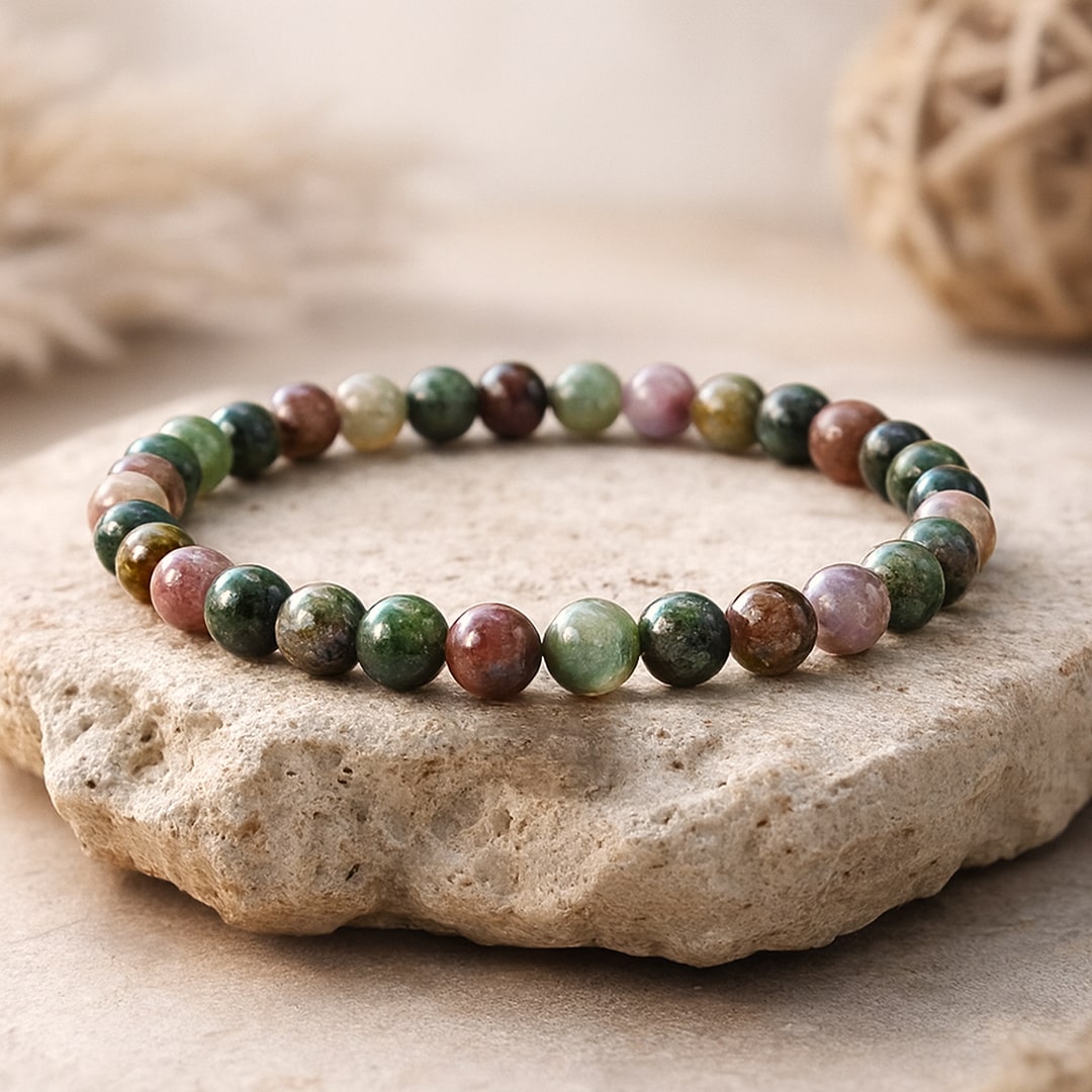 "Inner Peace" Bracelet in Indian Agate