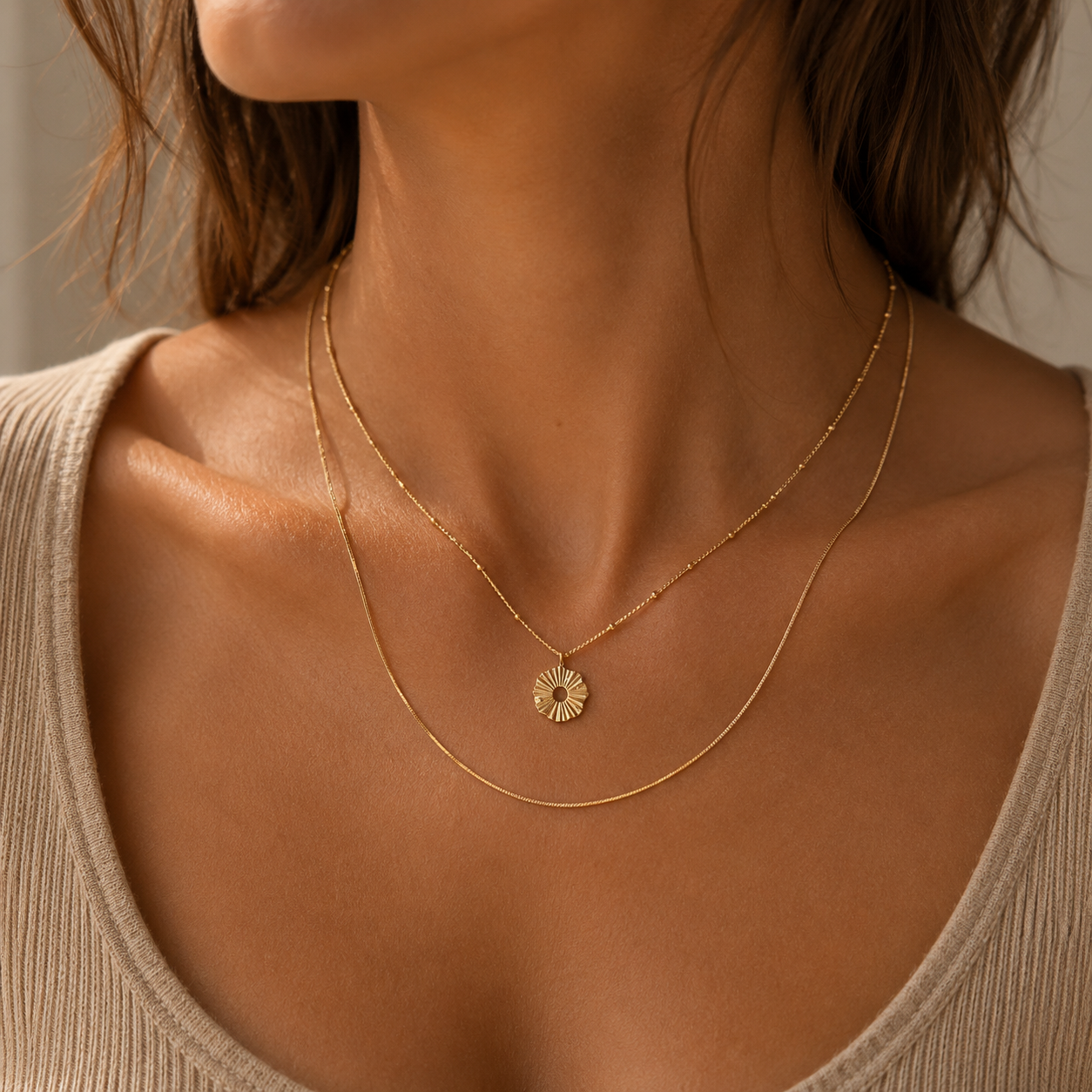 Sun Disk Necklace