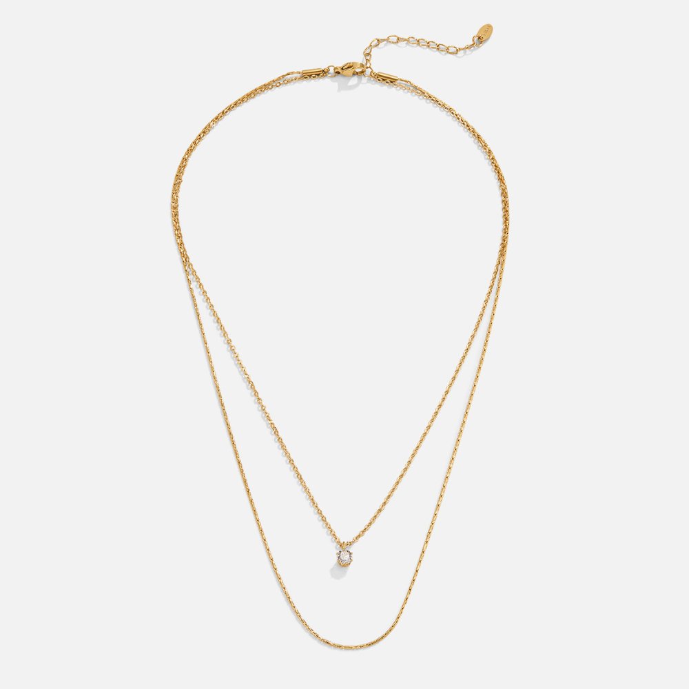 Michela Layered Crystal Necklace