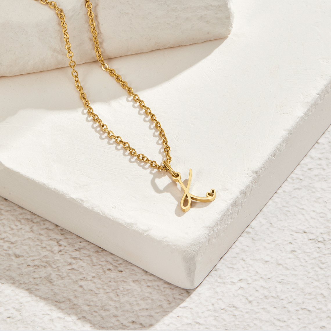 Carina Heart Initial Necklace
