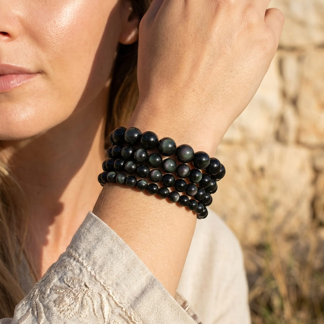 "Guardian Eye" Bracelet in Celestial Eye Obsidian