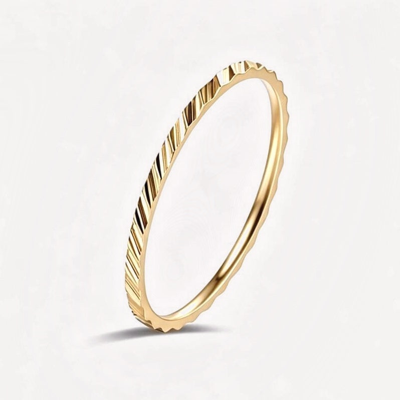 Rosalia Ribbed Stacking Ring
