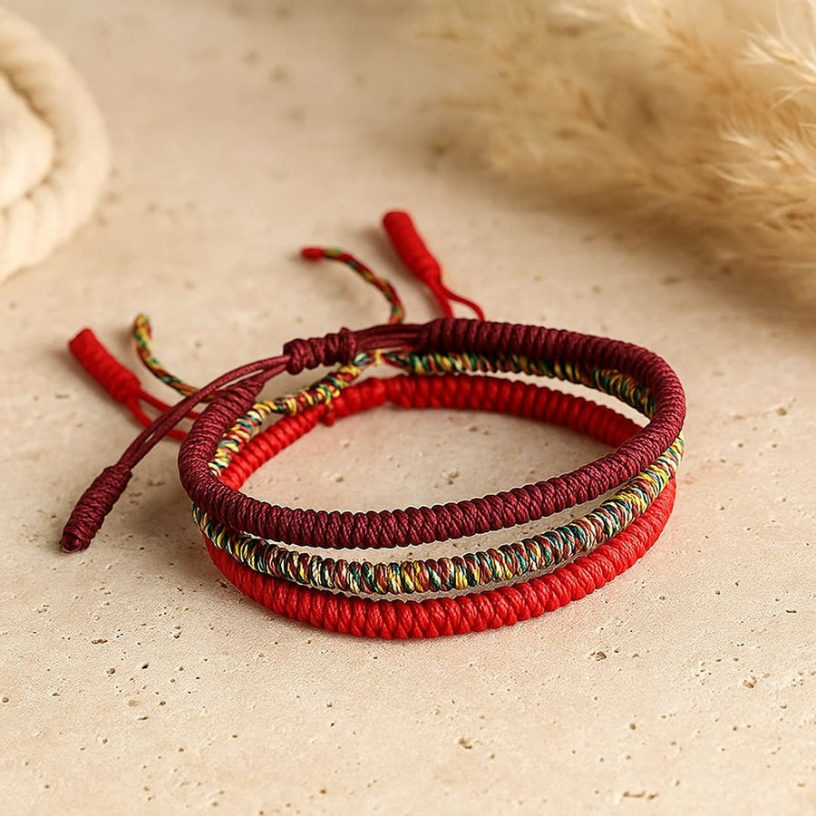 "Lucky Charm" Tibetan Style Bracelet Trio