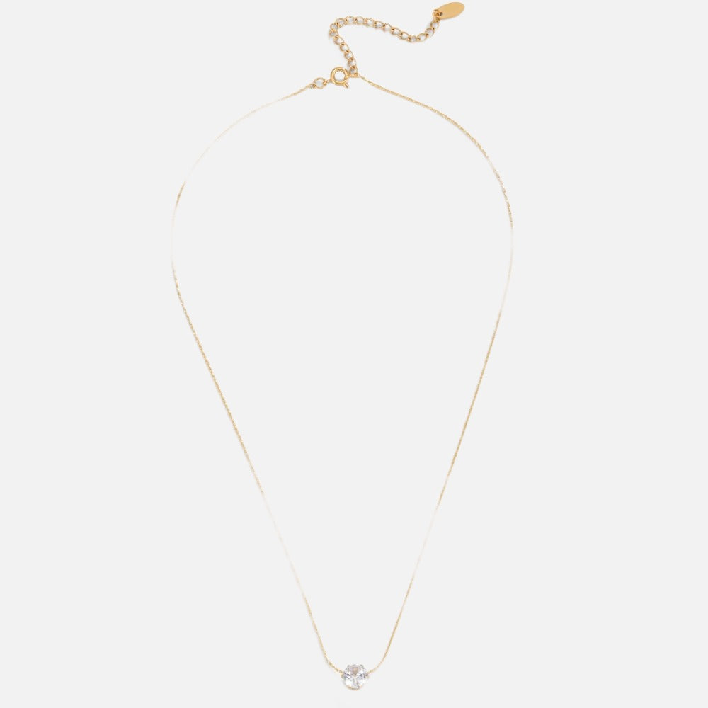 Dainty Round Crystal Necklace