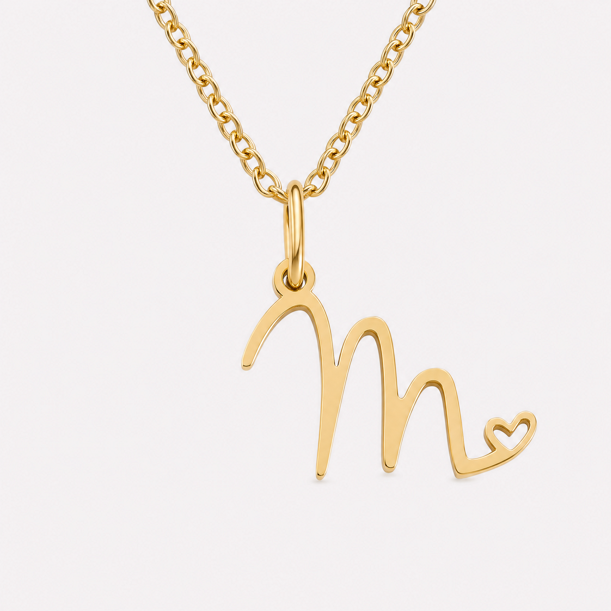 Carina Heart Initial Necklace