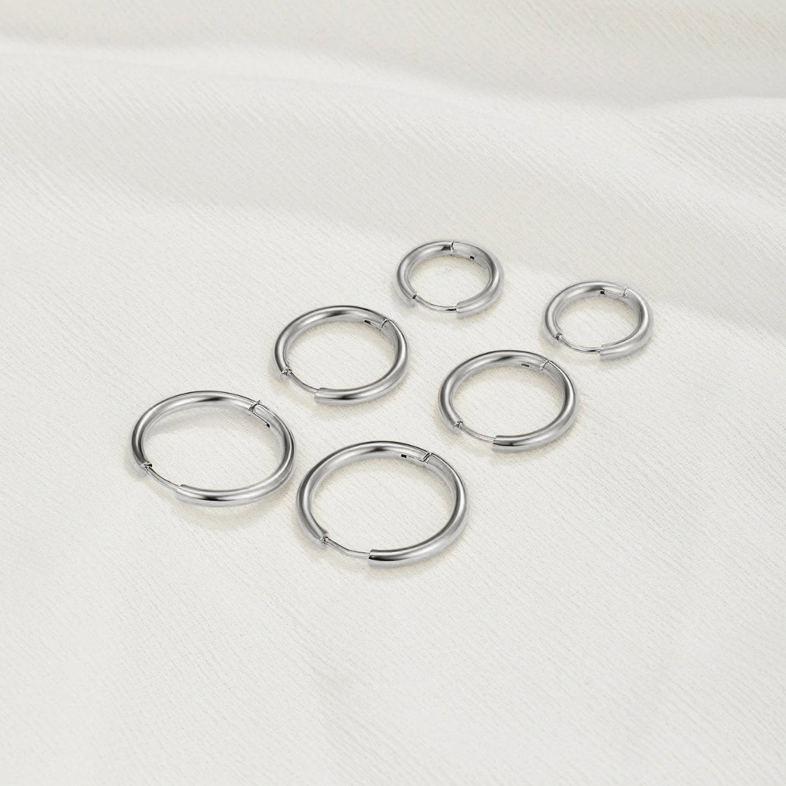 Triple Hoop Earrings Set