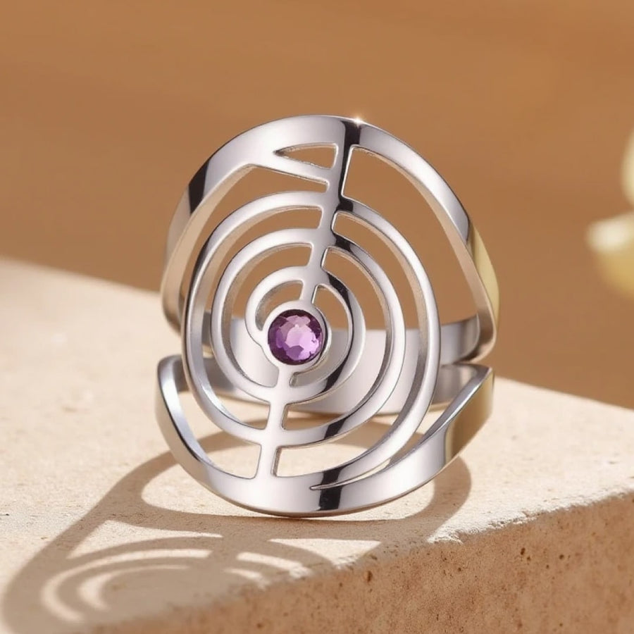 "Energy Spiral" Adjustable Ring