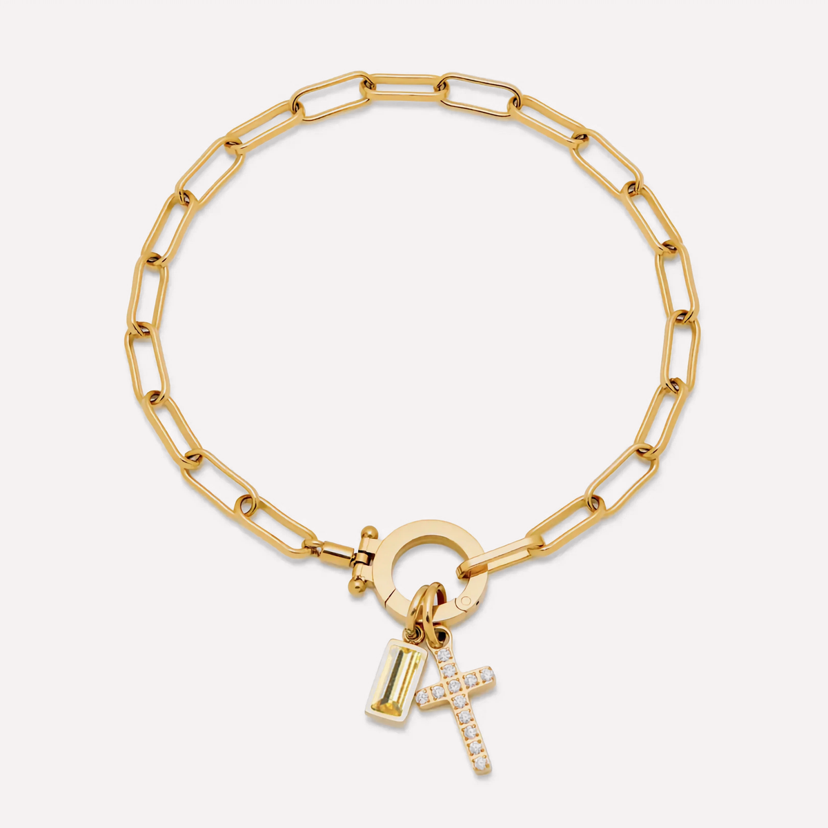Grazia Birthstone Cross Bracelet — November