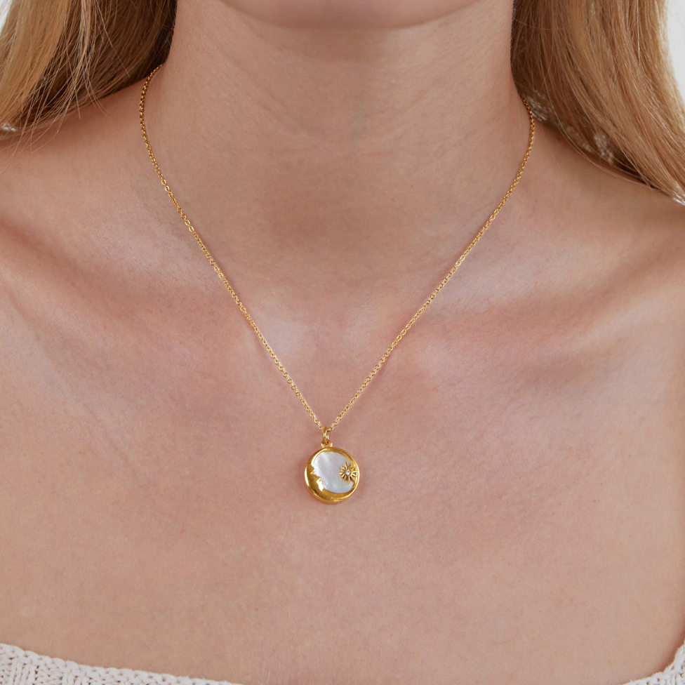 Diana Moon and Star Necklace