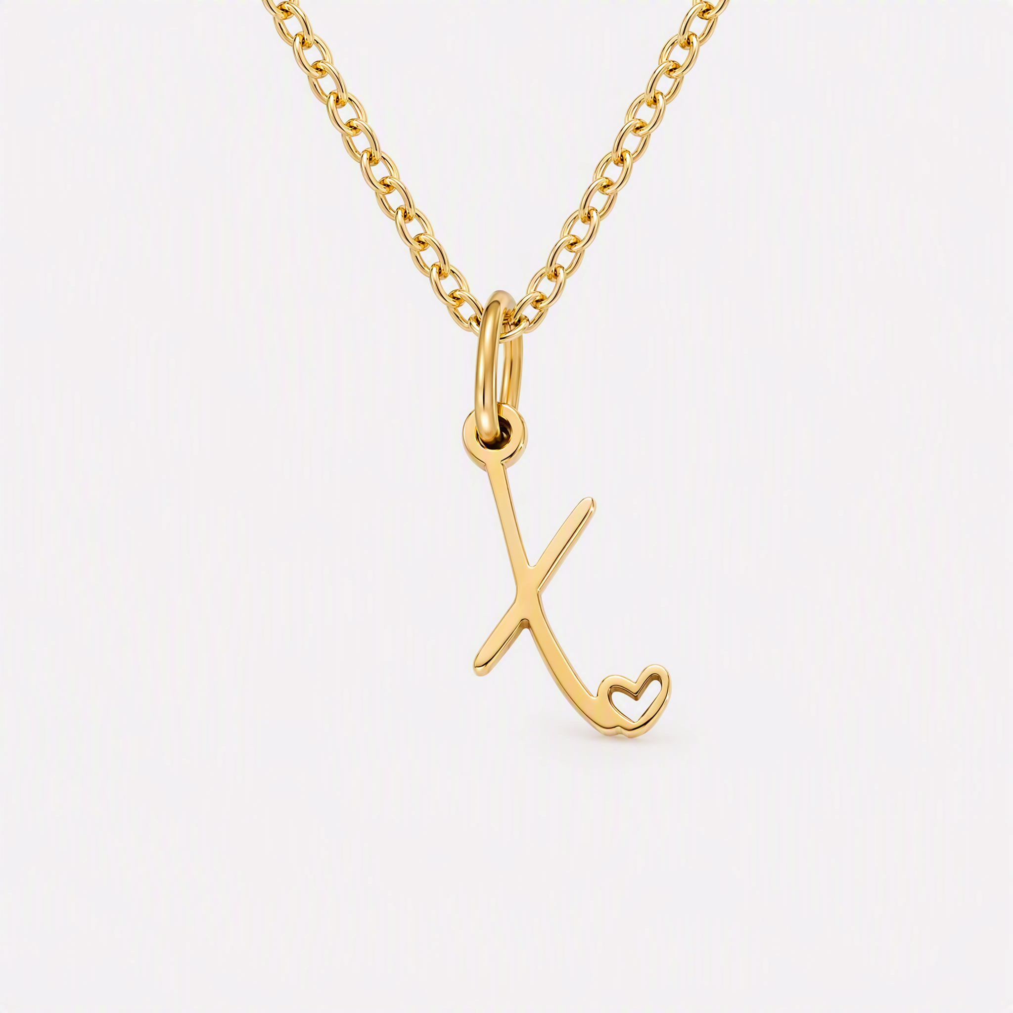 Carina Heart Initial Necklace