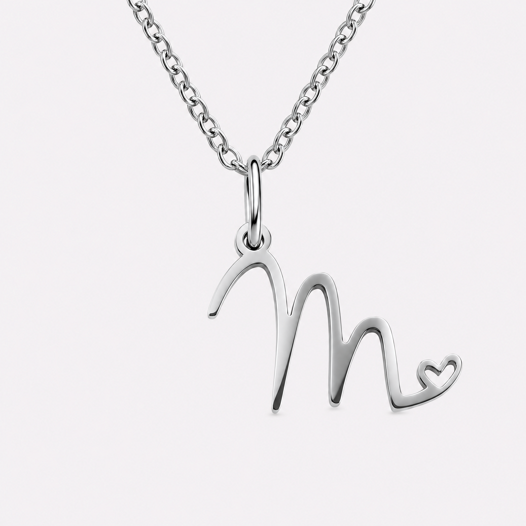Carina Heart Initial Necklace