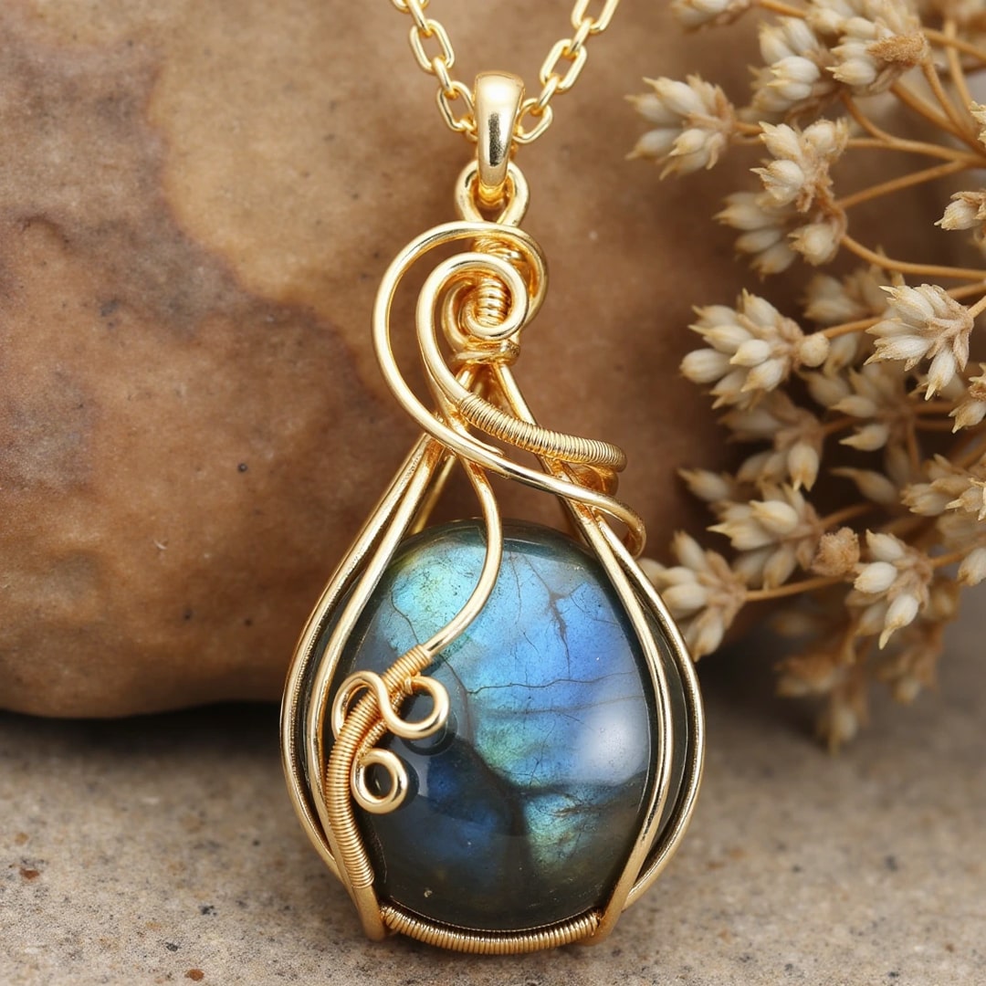"Eye of the Universe" Pendant in Labradorite