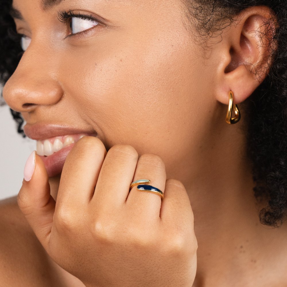 Velia Enamel Wrap Ring