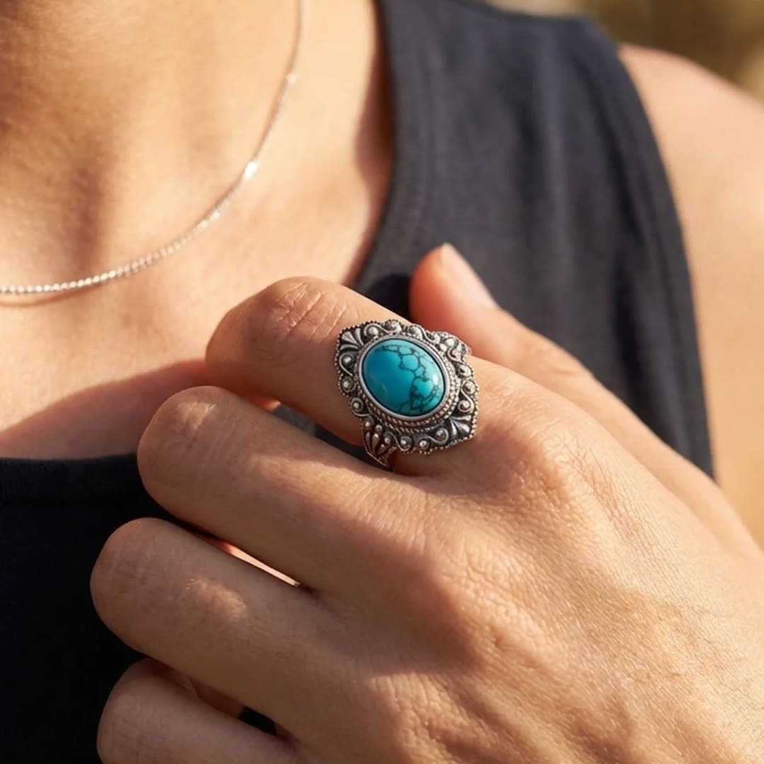"Sky & Water" Ring in Turquoise