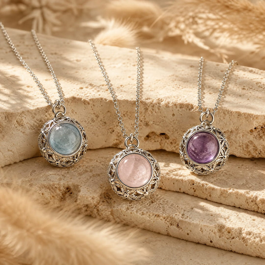 "Gleam of Yesteryear" Pendant in Natural Stones
