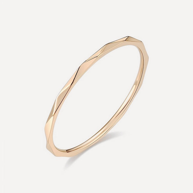 Sveva Faceted Stacking Ring