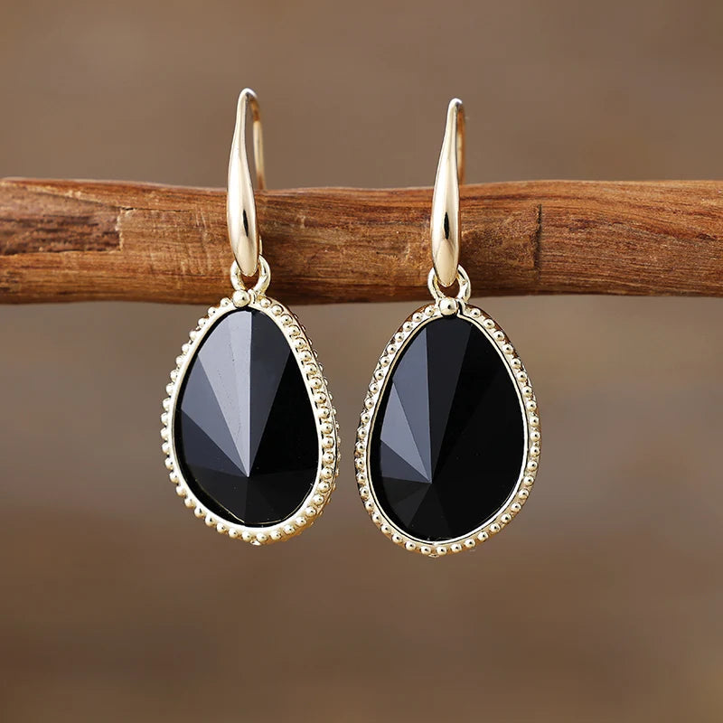 "Symbol of Strength" Earrings in Onyx