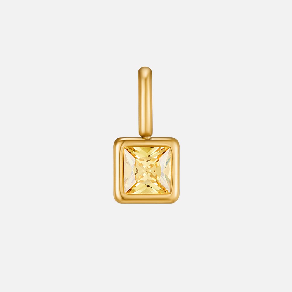 Benedetta Square Birthstone Necklace