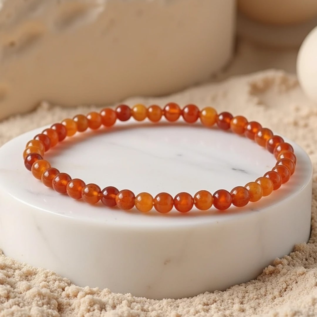 Fine 4 mm Stone Bead Bracelet