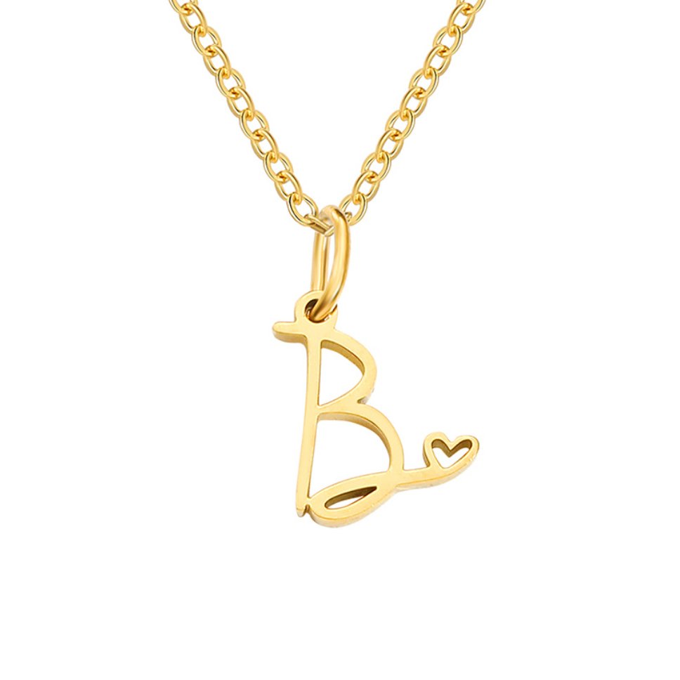Carina Heart Initial Necklace