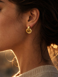 Martina Twisted Hoops worn