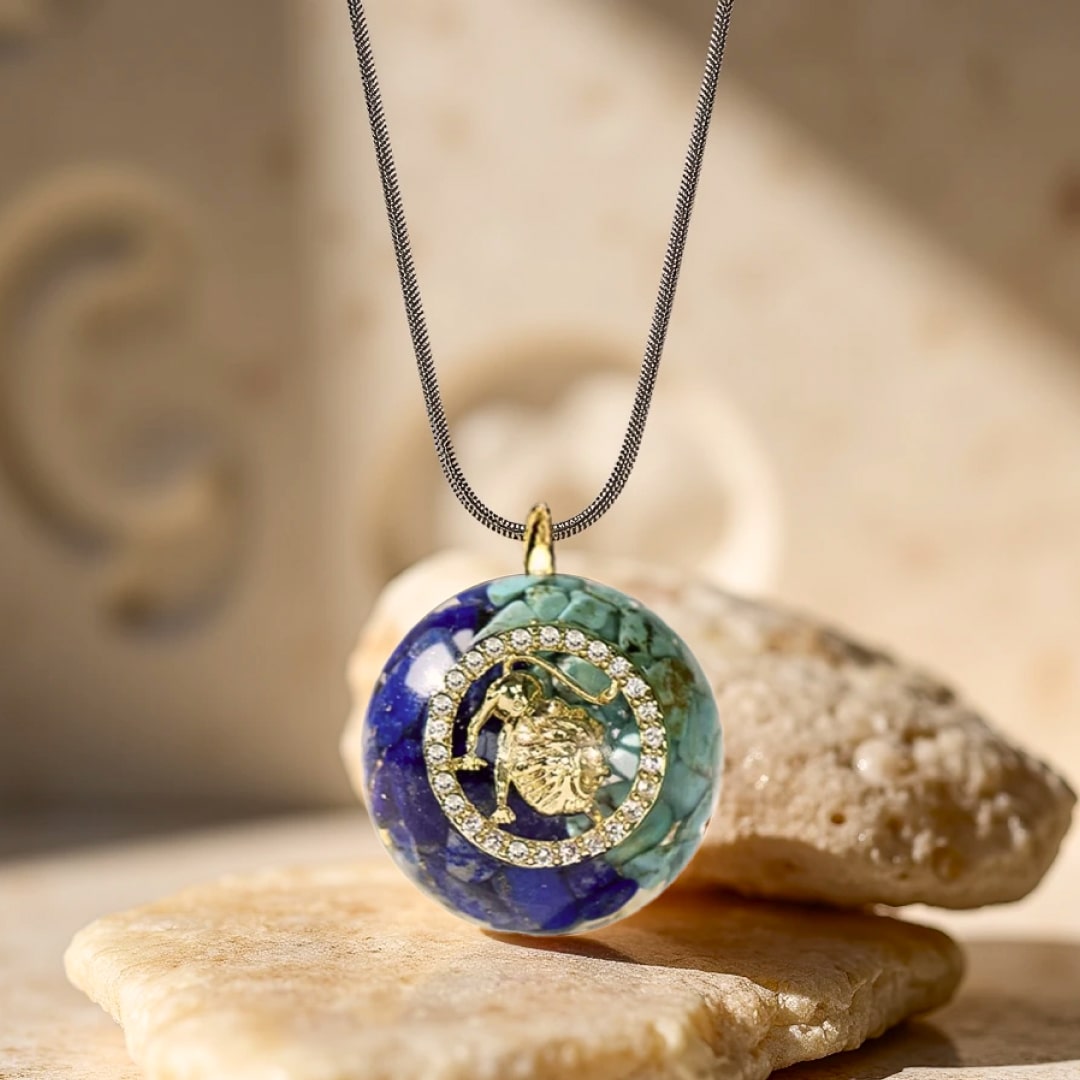 "Astrological Sign" Orgonite Pendant in Stone Chips
